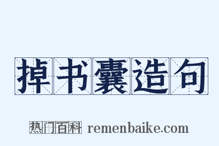 掉书囊造句是什么意思的图片